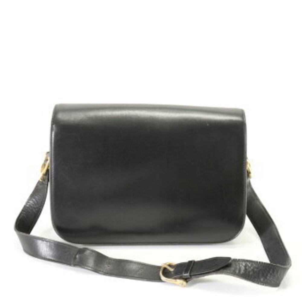 Celine Tote Bag Carriage Leather Shoulder Horse Black EFE - Picture 6 of 14